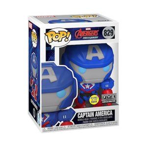 ⭐ FUNKO POP! MARVEL: AVENGERS MECH STRIKE CAPTAIN AMERICA (GITD) FYE EXCLUSIVE ⭐